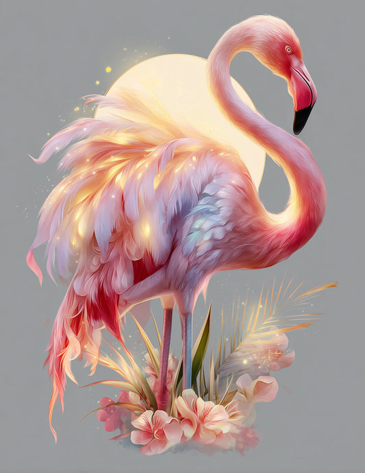 Flamingo — Nursery Art, Balanced Tones Digital Wall Art, 3 Sizes Included, Nursery Decor