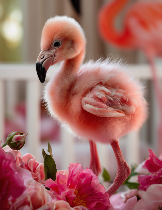 Flamingo — Nursery Art, Pastel Hues Digital Wall Art, 3 Sizes Included, Nursery Decor