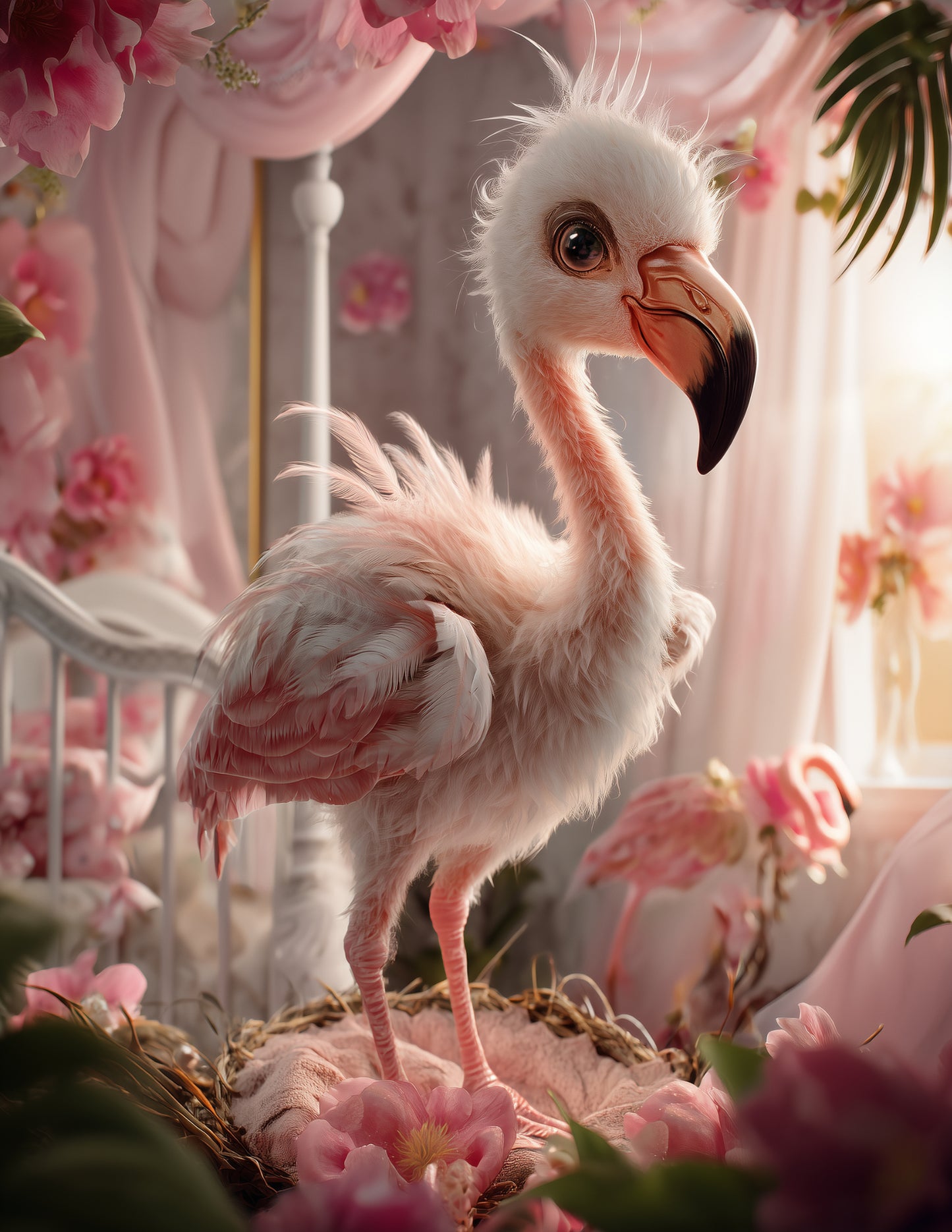 Flamingo — Nursery Art, Subtle Transitions Digital Wall Art, 3 Sizes Included, Nursery Decor