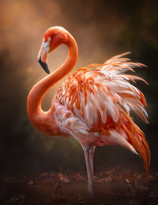 Flamingo — Realistic Art, Light Tones Digital Wall Art, 3 Sizes Included, Living Room Decor