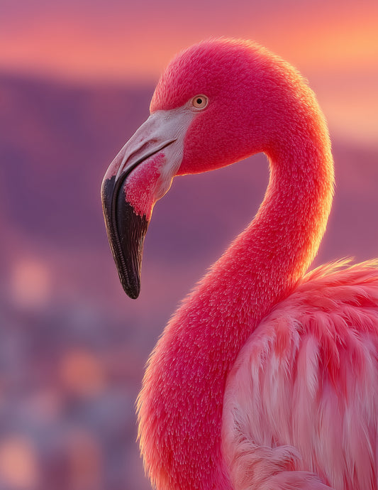 Flamingo — Realistic Art, Soft Tones Digital Wall Art, 3 Sizes Included, Living Room Decor