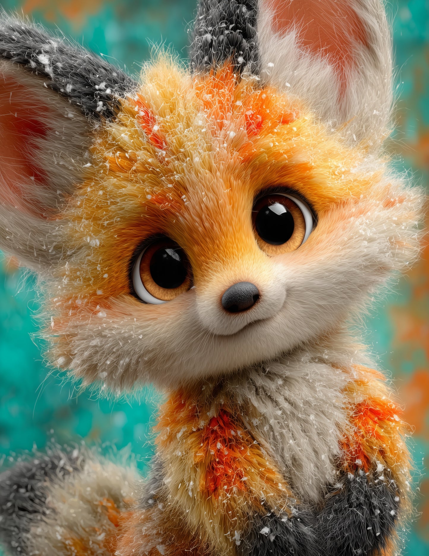 Fox — Cute Cartoon Art, Dreamy Hues Digital Wall Art, 3 Sizes Included, Nursery Decor