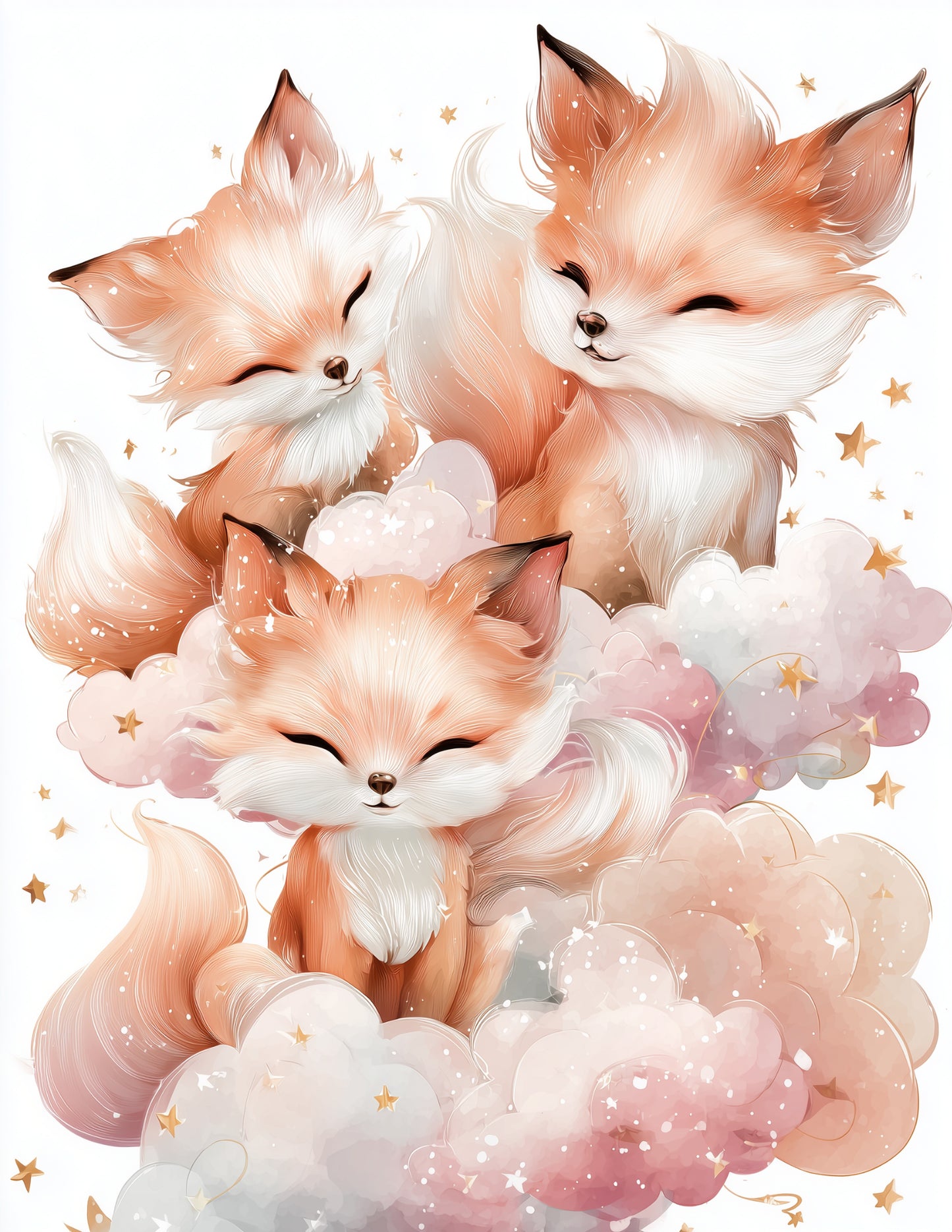 Fox — Nursery Pack Art, Balanced Tones Digital Wall Art, 3 Sizes Included, Nursery Decor