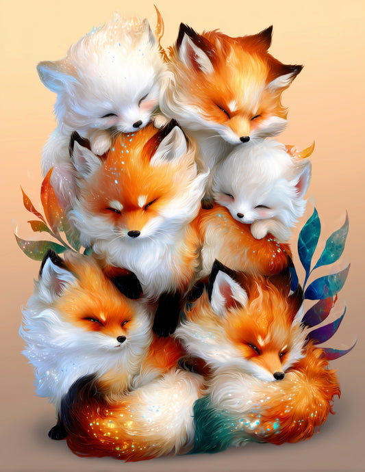 Fox — Nursery Pack Art, Dreamy Palette Digital Wall Art, 3 Sizes Included, Nursery Decor