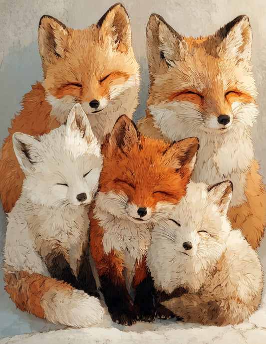 Fox — Nursery Pack Art, Serene Hues Digital Wall Art, 3 Sizes Included, Nursery Decor