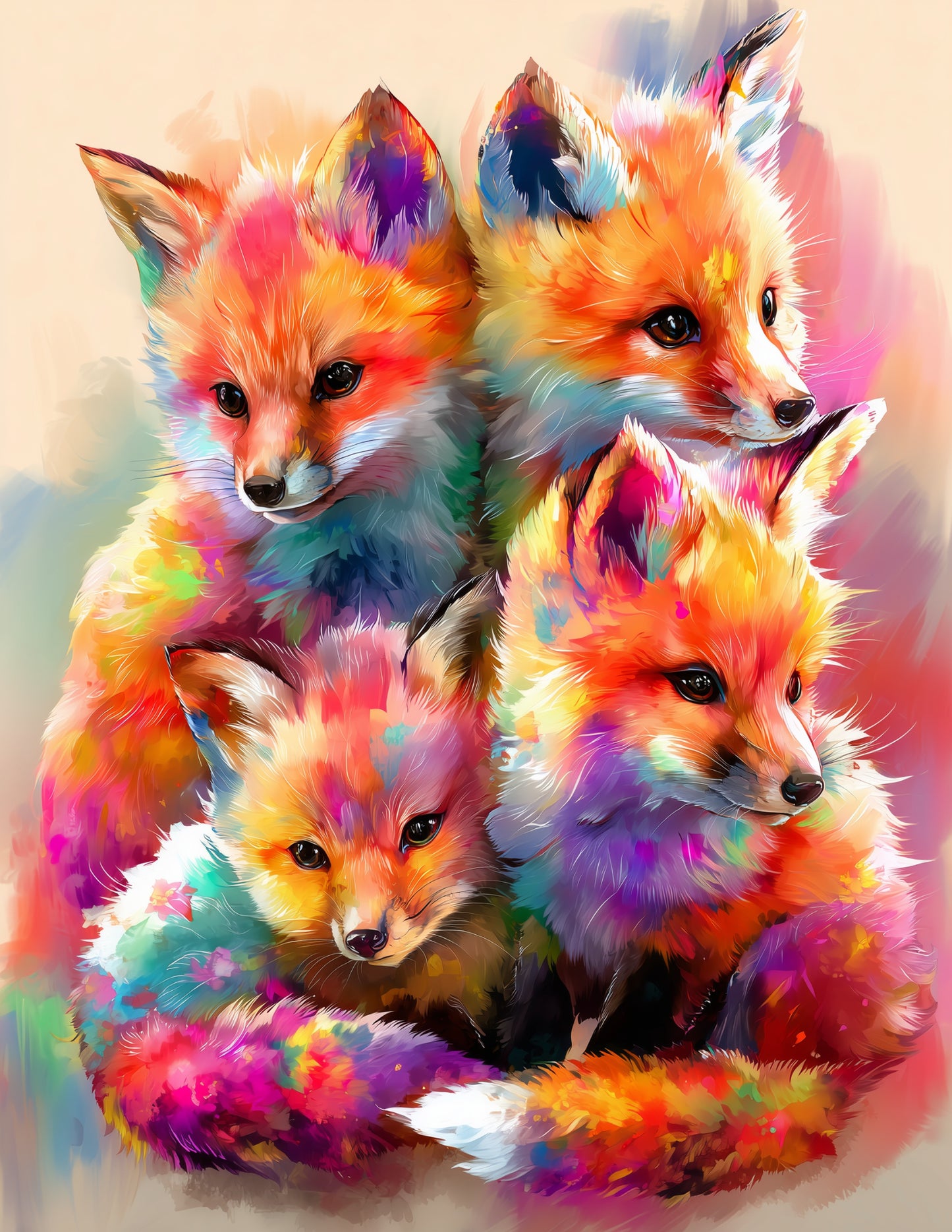 Fox — Nursery Pack Art, Warm Tones Digital Wall Art, 3 Sizes Included, Nursery Decor