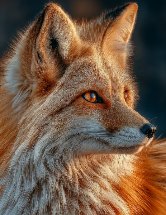 Fox — Realistic Art, Balanced Tones Digital Wall Art, 3 Sizes Included, Living Room Decor