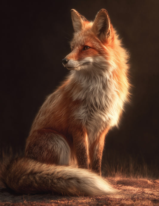 Fox — Realistic Art, Serene Hues Digital Wall Art, 3 Sizes Included, Living Room Decor