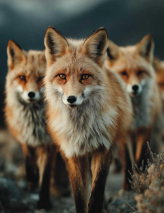 Fox — Realistic Pack Art, Balanced Tones Digital Wall Art, 3 Sizes Included, Living Room Decor