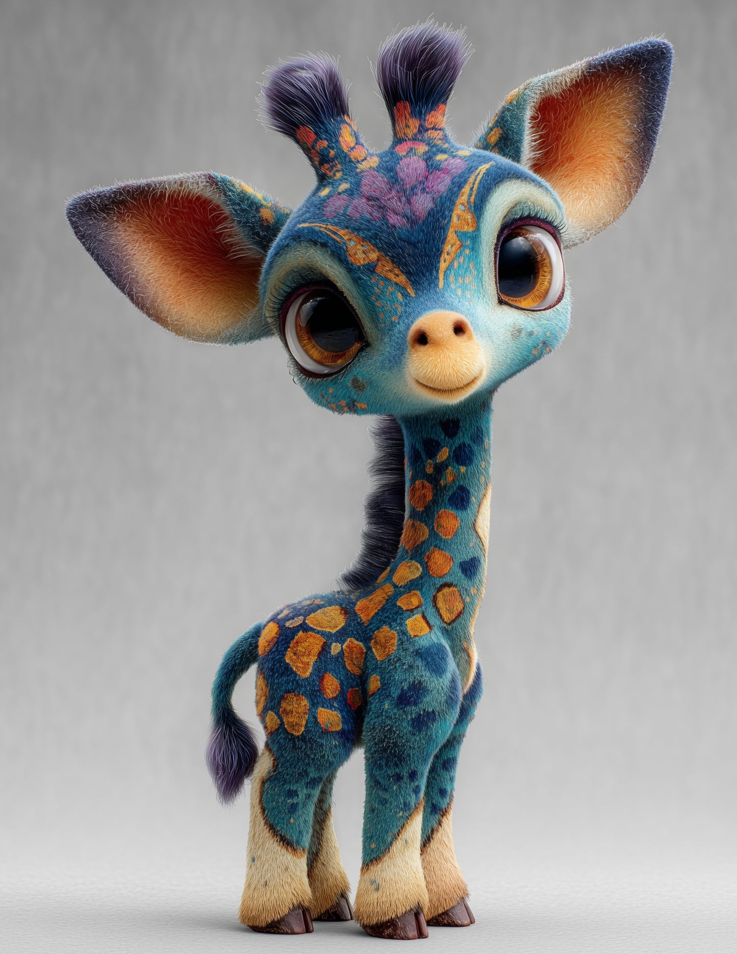 Giraffe — Cute Cartoon Art, Soft Pastels Digital Wall Art, 3 Sizes Included, Nursery Decor