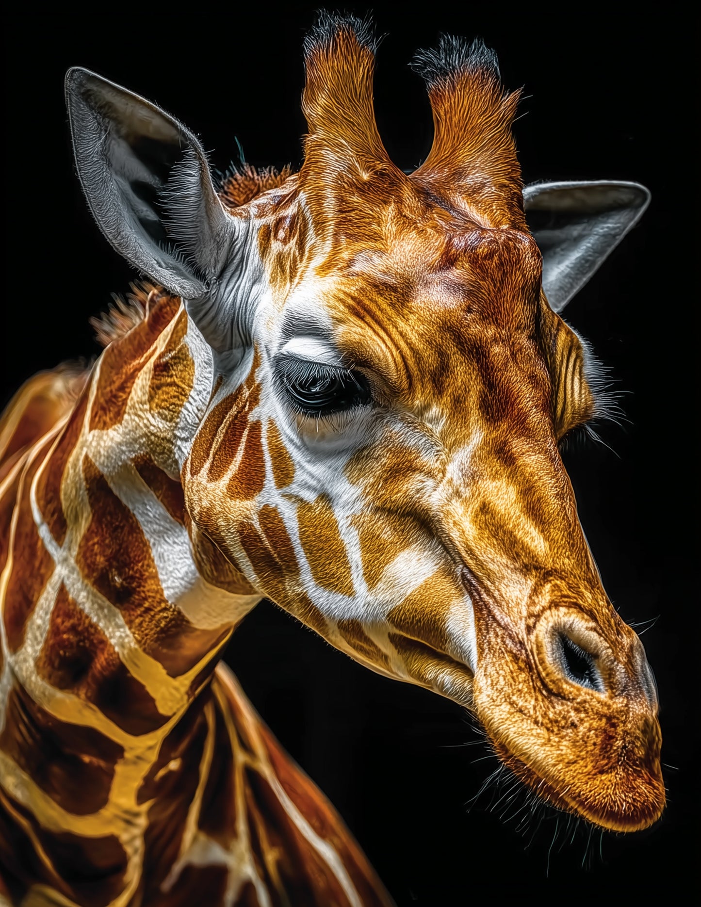 Giraffe — Realistic Art, Bold Tones Digital Wall Art, 3 Sizes Included, Living Room Decor