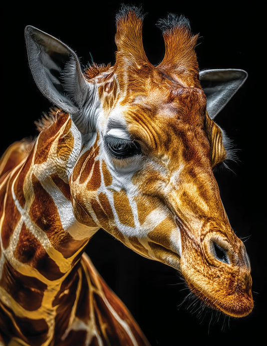 Giraffe — Realistic Art, Bold Tones Digital Wall Art, 3 Sizes Included, Living Room Decor