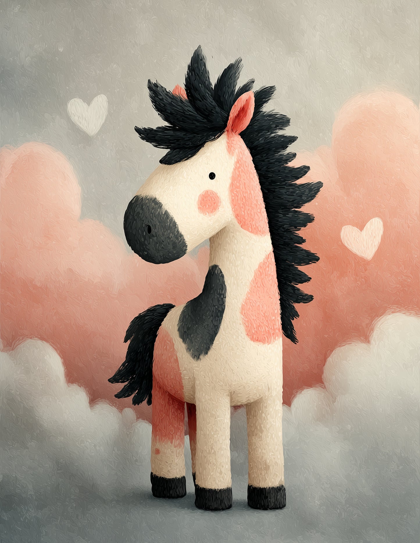 Horse — Nursery Art, Tender Tones Digital Wall Art, 3 Sizes Included, Nursery Decor