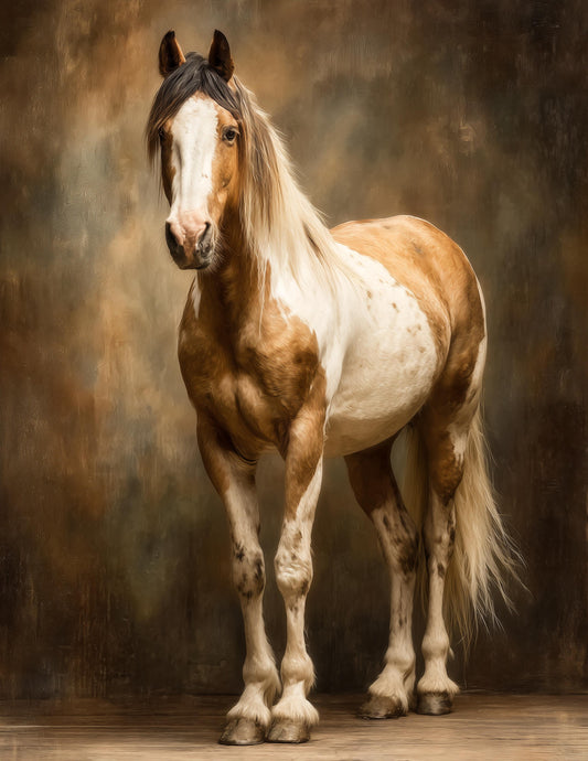 Horse — Realistic Art, Soft Pastels Digital Wall Art, 3 Sizes Included, Living Room Decor