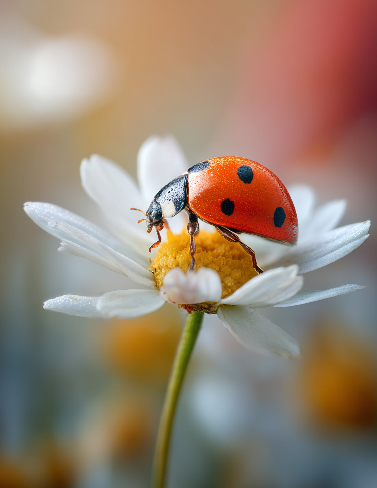 Ladybug — Realistic Art, Soft Lighting Digital Wall Art, 3 Sizes Included, Living Room Decor