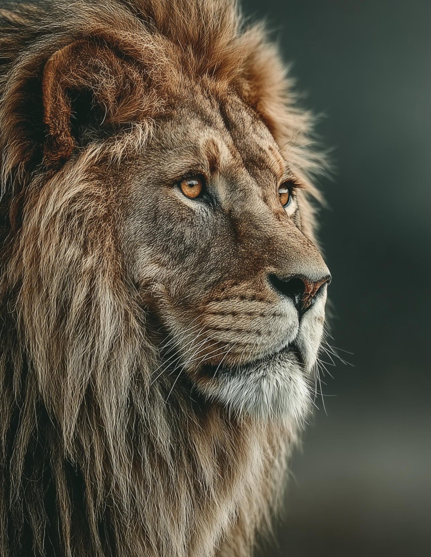 Lion — Realistic Art, Warm Pastels Digital Wall Art, 3 Sizes Included, Living Room Decor