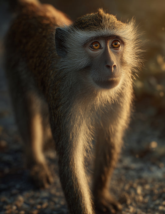 Monkey — Realistic Art, Balanced Tones Digital Wall Art, 3 Sizes Included, Living Room Decor