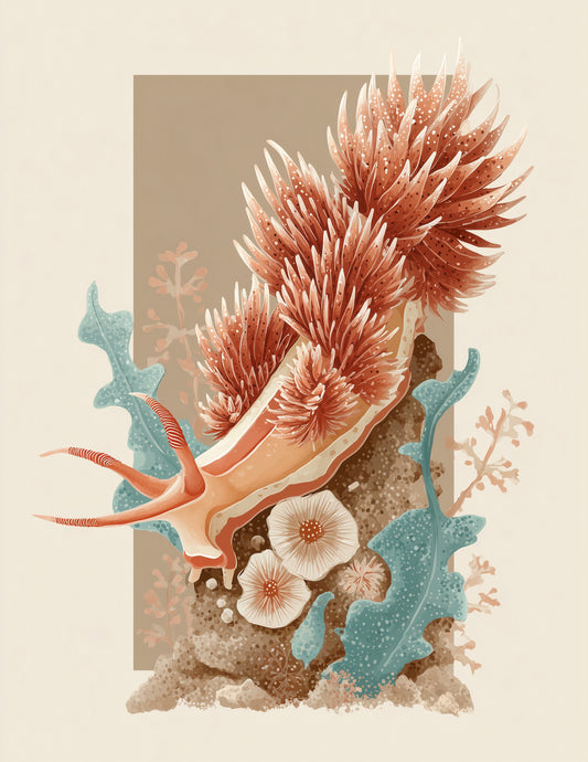 Nudibranch — Boho Art, Soft Gradients Digital Wall Art, 3 Sizes Included, Living Room Decor