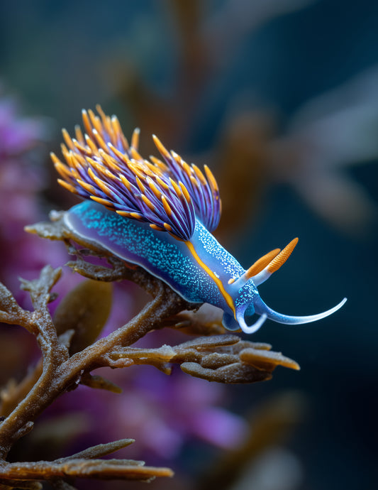 Nudibranch — Realistic Art, Serene Tones Digital Wall Art, 3 Sizes Included, Living Room Decor