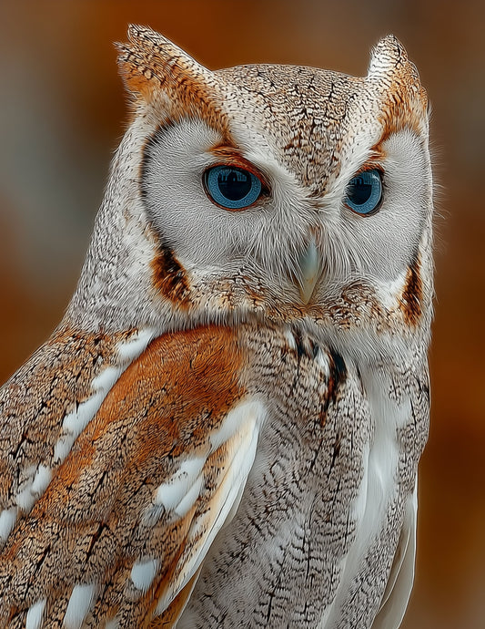 Owl — Realistic Art, Forest Tones Digital Wall Art, 3 Sizes Included, Living Room Decor