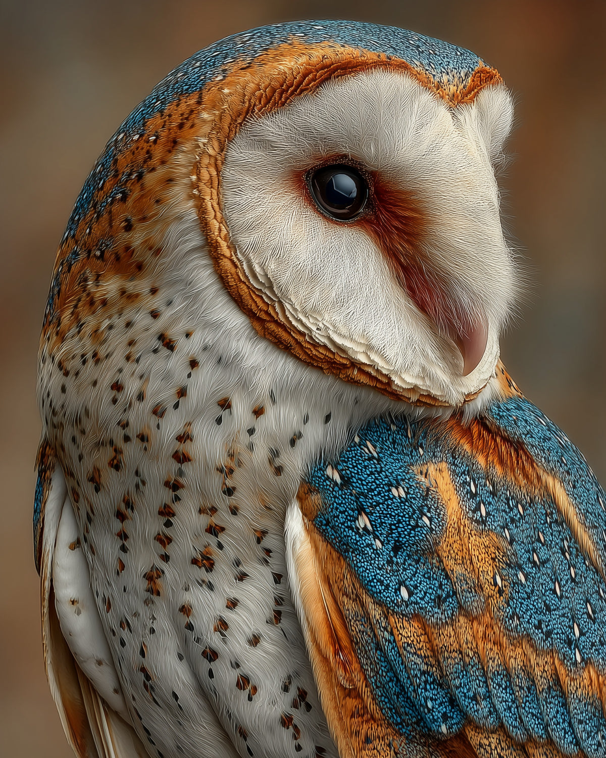 Owl — Realistic Art, Midnight Hues Digital Wall Art, 3 Sizes Included, Living Room Decor
