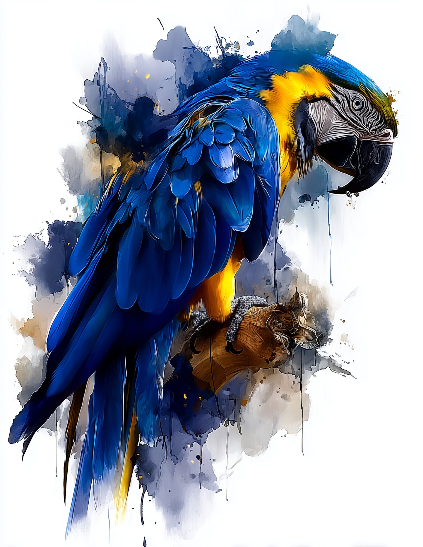 Parrot — Watercolor Art, Soft Pastels Digital Wall Art, 3 Sizes Included, Living Room Decor