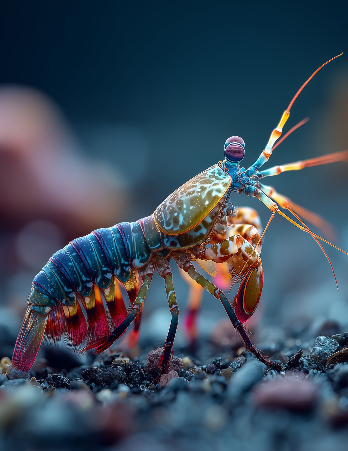 Peacock Mantis Shrimp — Realistic Art, Balanced Tones Digital Wall Art, 3 Sizes Included, Living Room Decor
