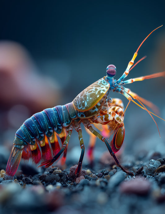 Peacock Mantis Shrimp — Realistic Art, Balanced Tones Digital Wall Art, 3 Sizes Included, Living Room Decor