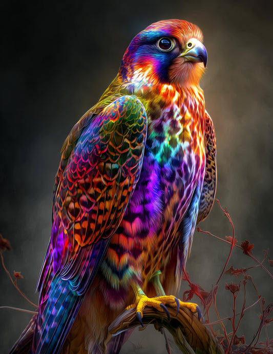 Peregrine Falcon — Fantasy Art, Dreamy Palette Digital Wall Art, 3 Sizes Included, Living Room Decor