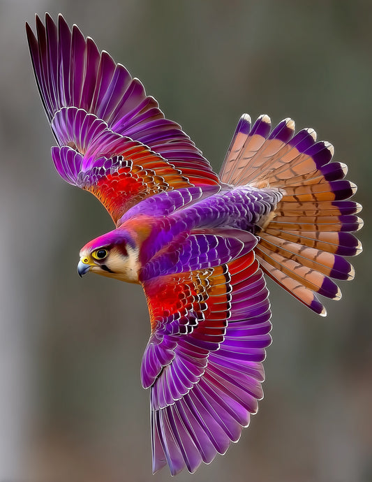 Peregrine Falcon — Fantasy Art, Soft Pastels Digital Wall Art, 3 Sizes Included, Living Room Decor