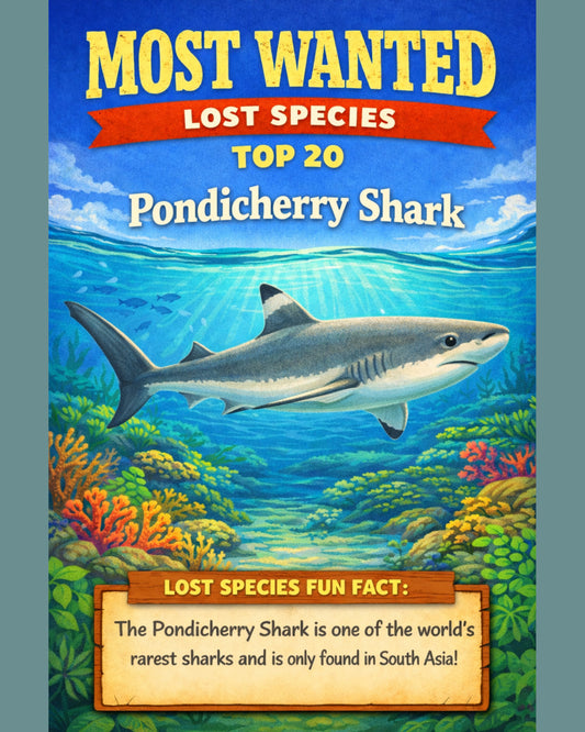Pondicherry Shark — Lost Species Art, Most Wanted Top 20, 3 Sizes Included, Living Room Decor