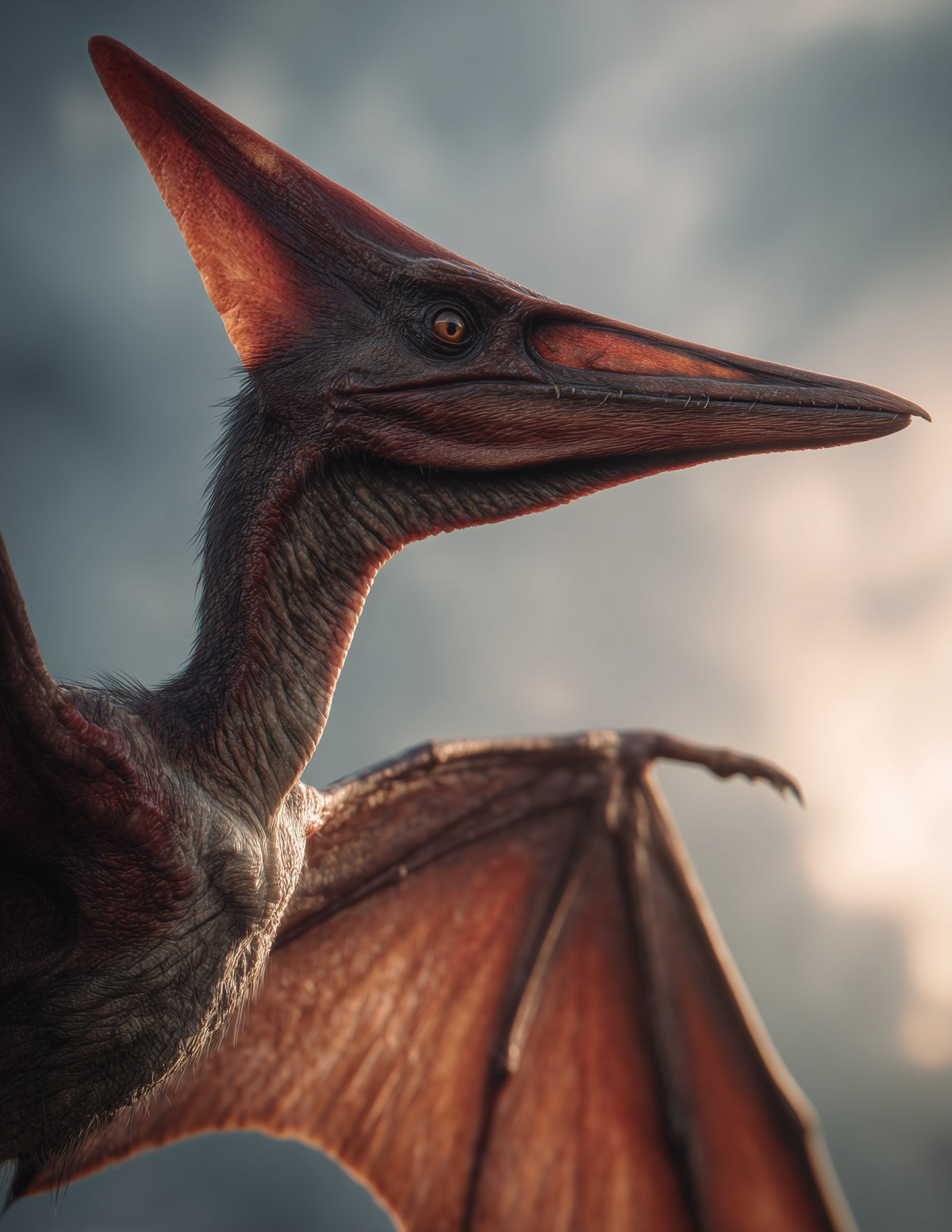 Pterodactyl — Realistic Art, Soft Tones Digital Wall Art, 3 Sizes Included, Living Room Decor
