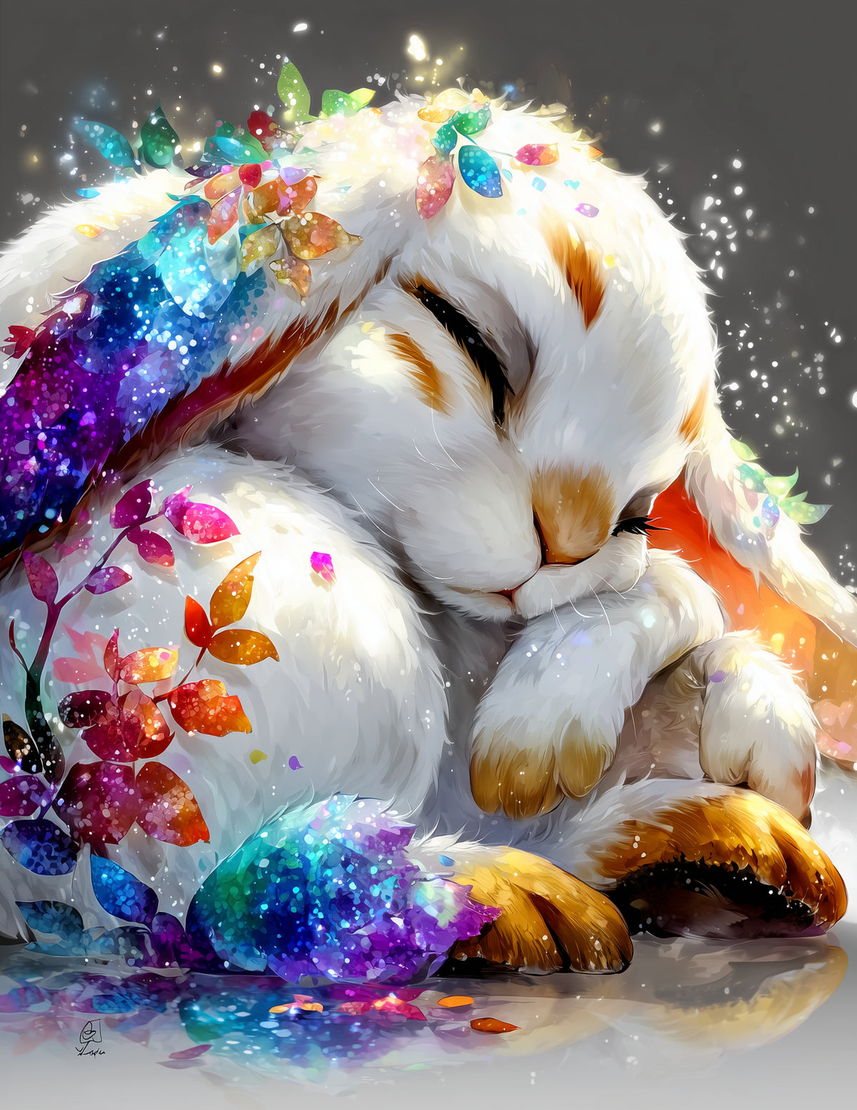 Bunny Rabbit — Nursery Art, Dreamy Hues Digital Wall Art, 3 Sizes Included, Nursery Decor