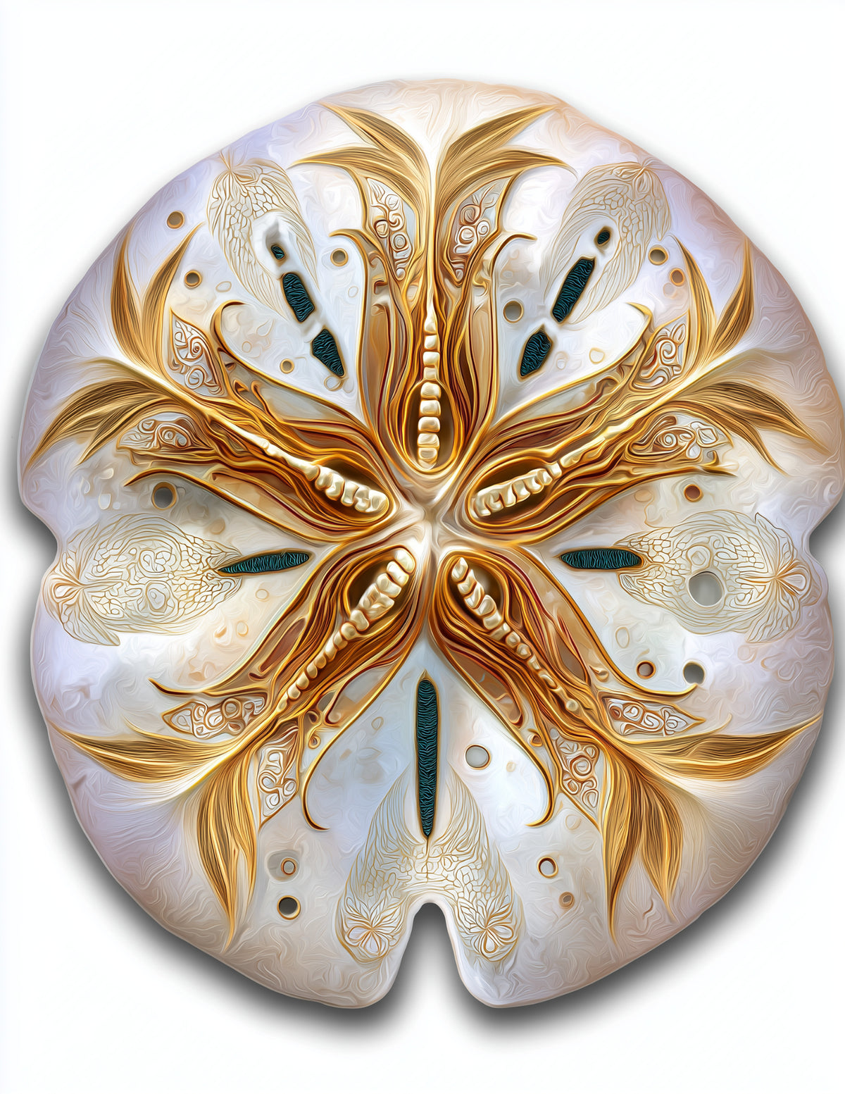 Sand Dollar — Boho Art, Sunset Tones Digital Wall Art, 3 Sizes Included, Living Room Decor