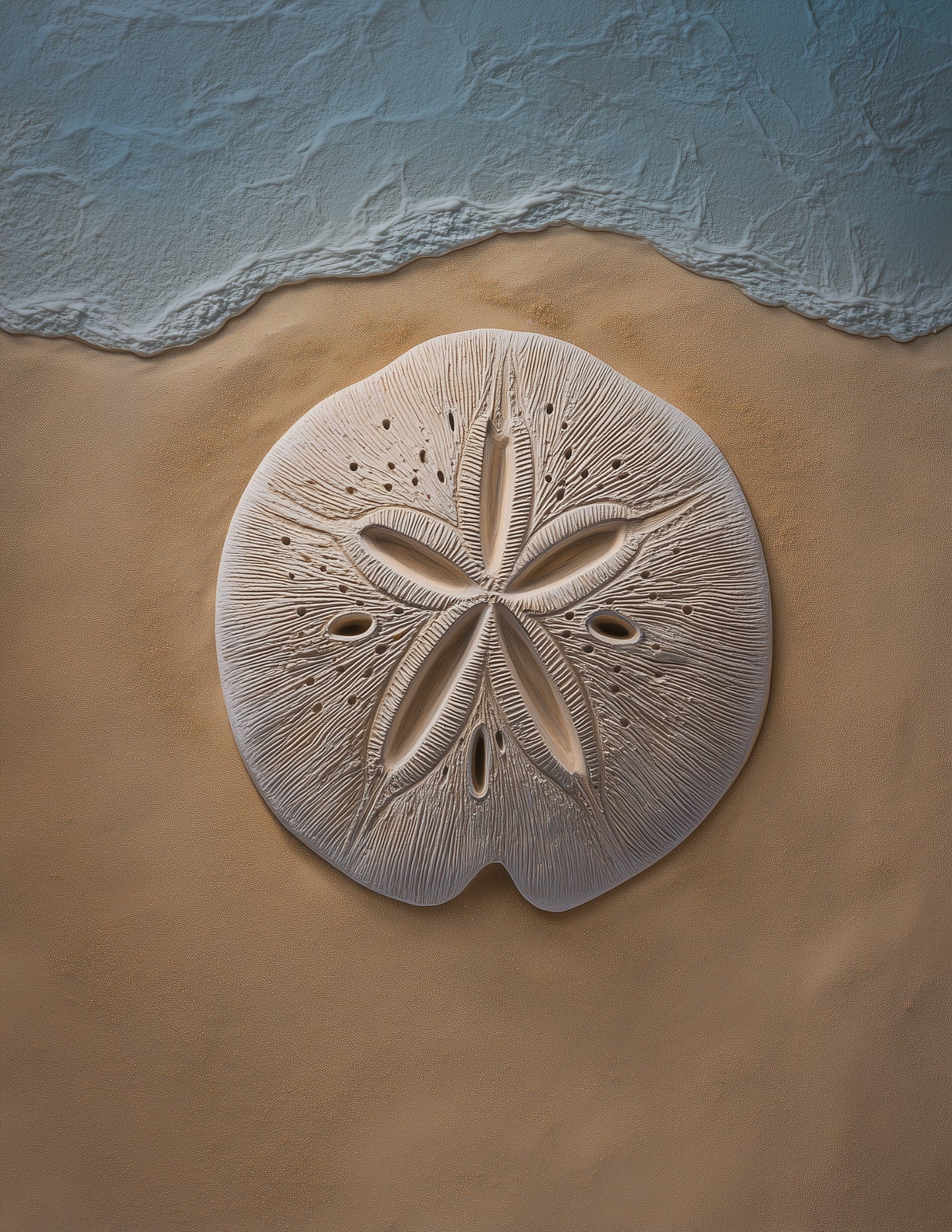 Sand Dollar — Realistic Art, Nature Theme Digital Wall Art, 3 Sizes Included, Living Room Decor
