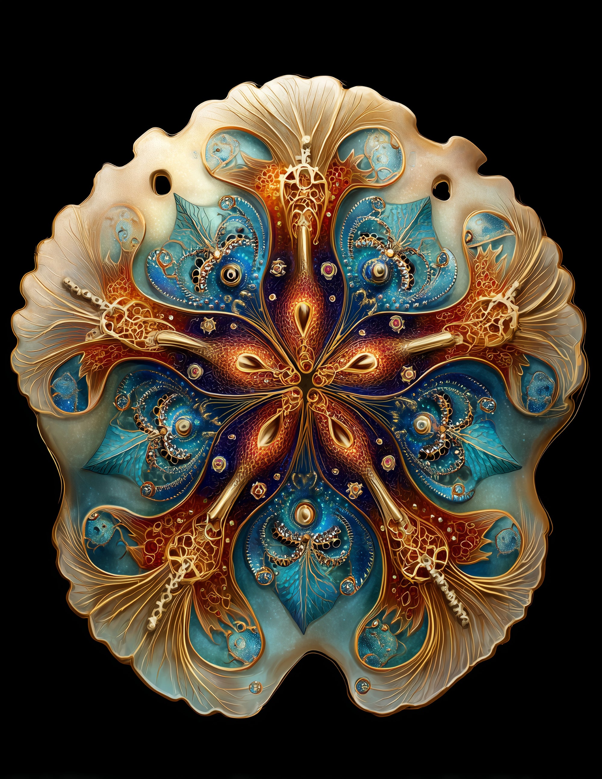 Sand Dollar — Steampunk Art, Kids Room Digital Wall Art, 3 Sizes Included, Nursery Decor