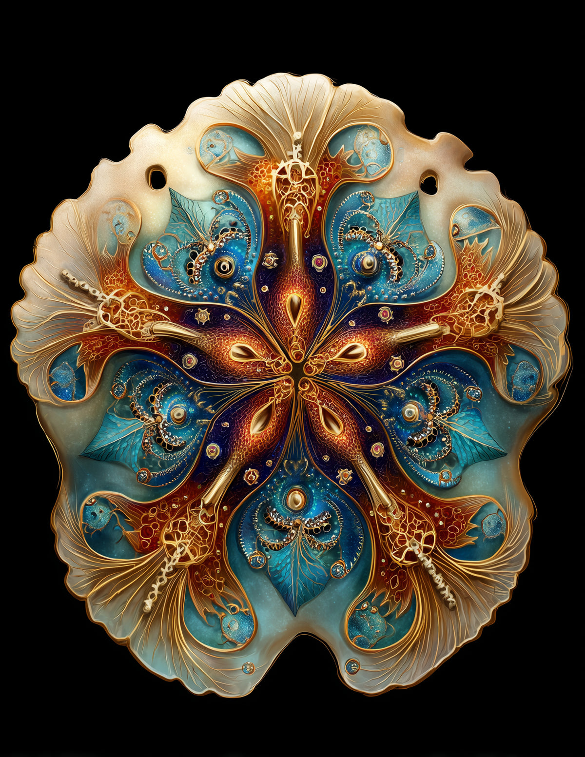 Sand Dollar — Steampunk Art, Kids Room Digital Wall Art, 3 Sizes Included, Nursery Decor