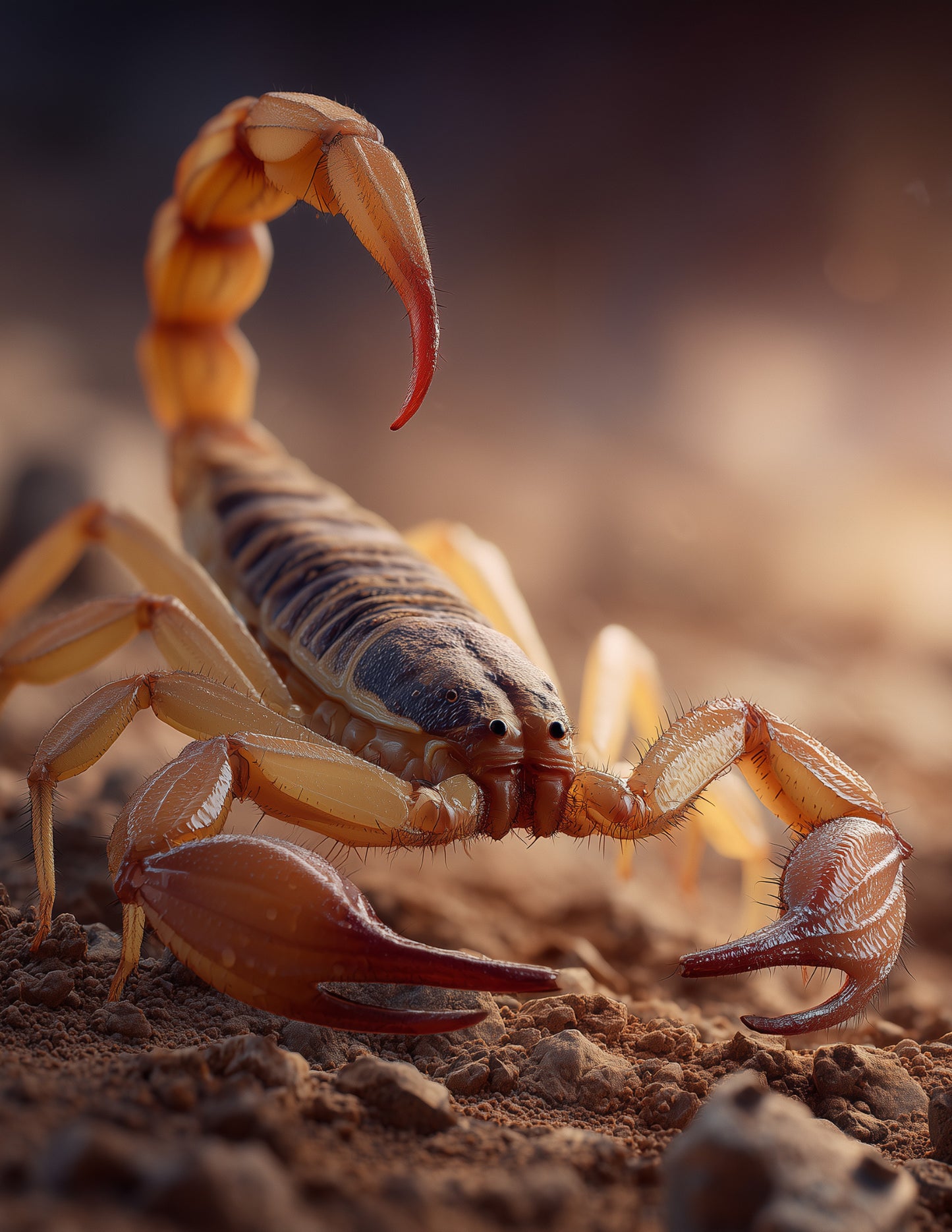 Scorpion — Realistic Art, Amber Detail Digital Wall Art, 3 Sizes Included, Living Room Decor