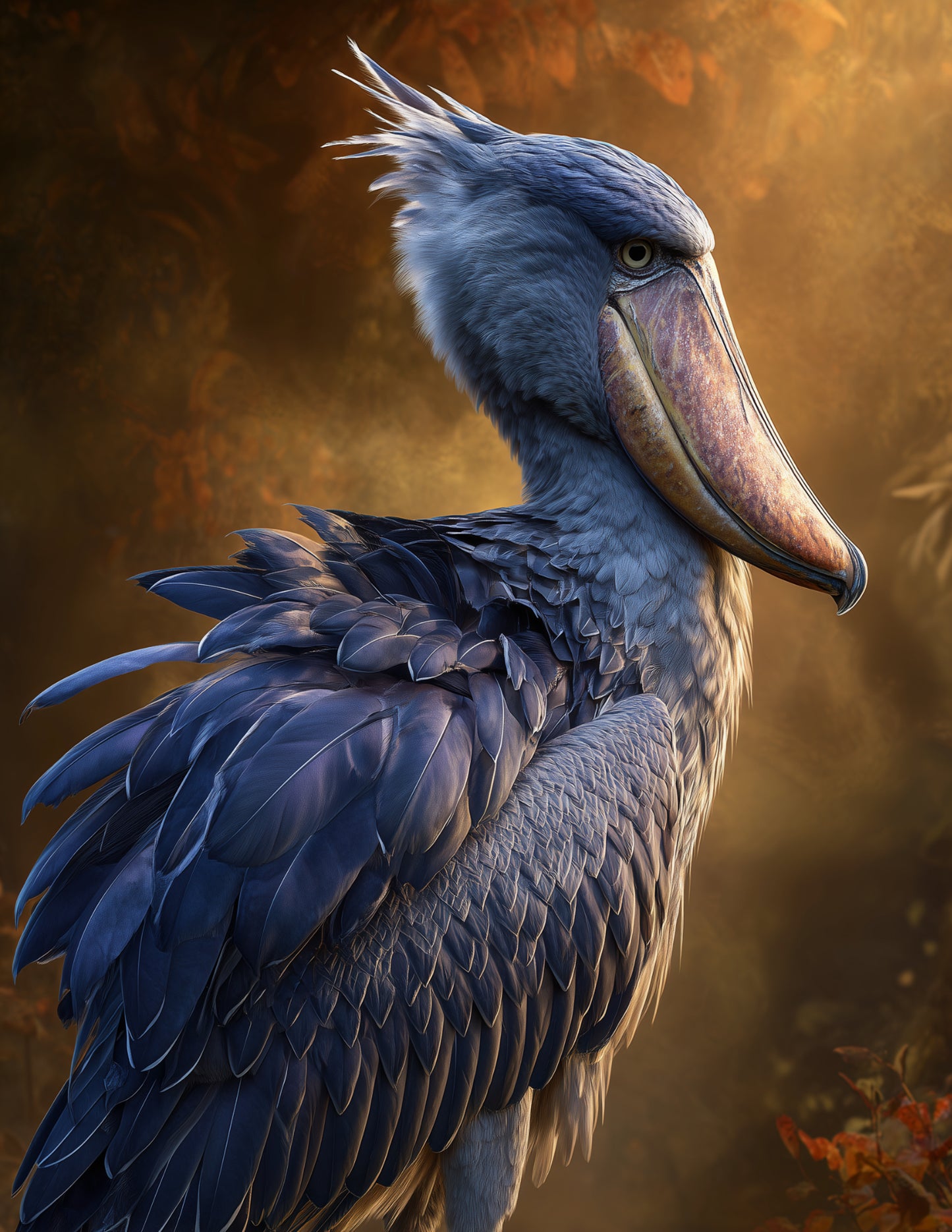 Shoebill Stork — Realistic Art, Calm Hues Digital Wall Art, 3 Sizes Included, Living Room Decor