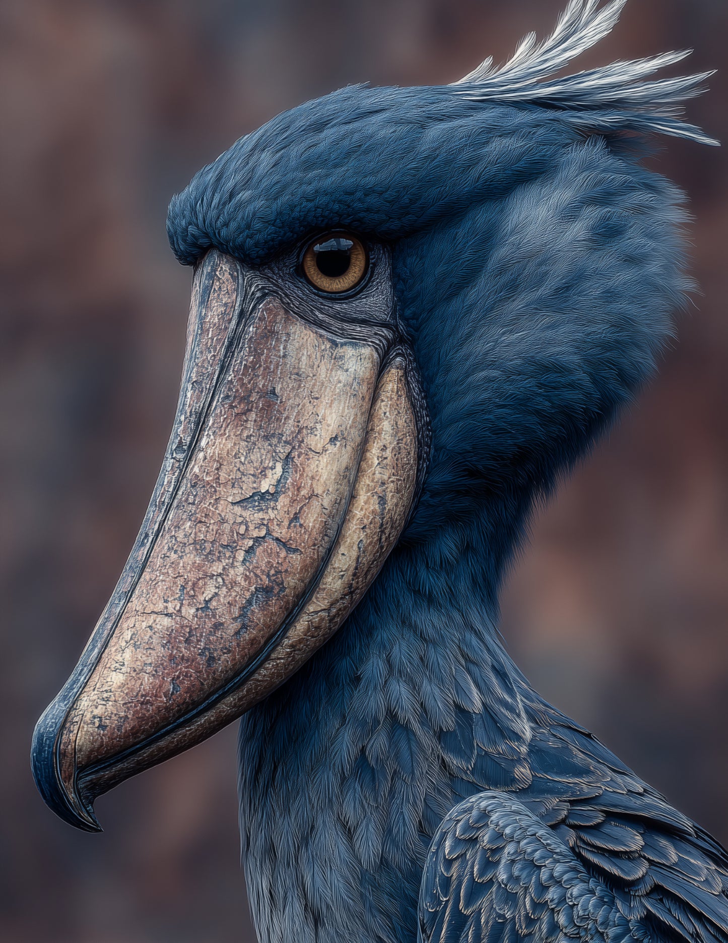 Shoebill Stork — Realistic Art, Forest Palette Digital Wall Art, 3 Sizes Included, Living Room Decor