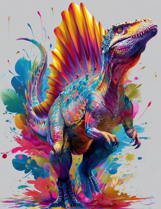 Spinosaurus — Pop Art, Subtle Transitions Digital Wall Art, 3 Sizes Included, Living Room Decor