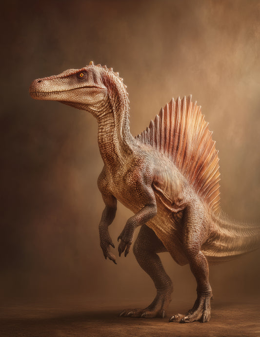 Spinosaurus — Realistic Art, Forest Tones Digital Wall Art, 3 Sizes Included, Living Room Decor