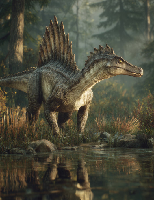 Spinosaurus — Realistic Art, Serene Tones Digital Wall Art, 3 Sizes Included, Living Room Decor