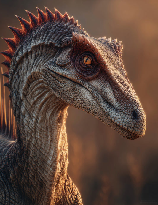 Spinosaurus — Realistic Art, Warm Tones Digital Wall Art, 3 Sizes Included, Living Room Decor