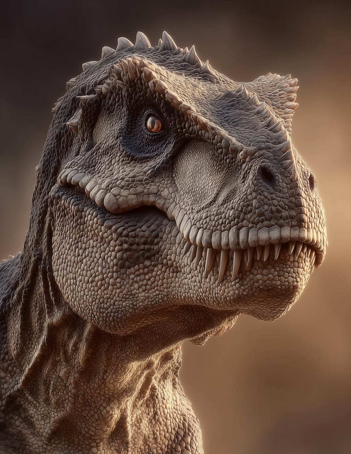 Tyrannosaurus Rex — Realistic Art, Wild Depths Digital Wall Art, 3 Sizes Included, Living Room Decor