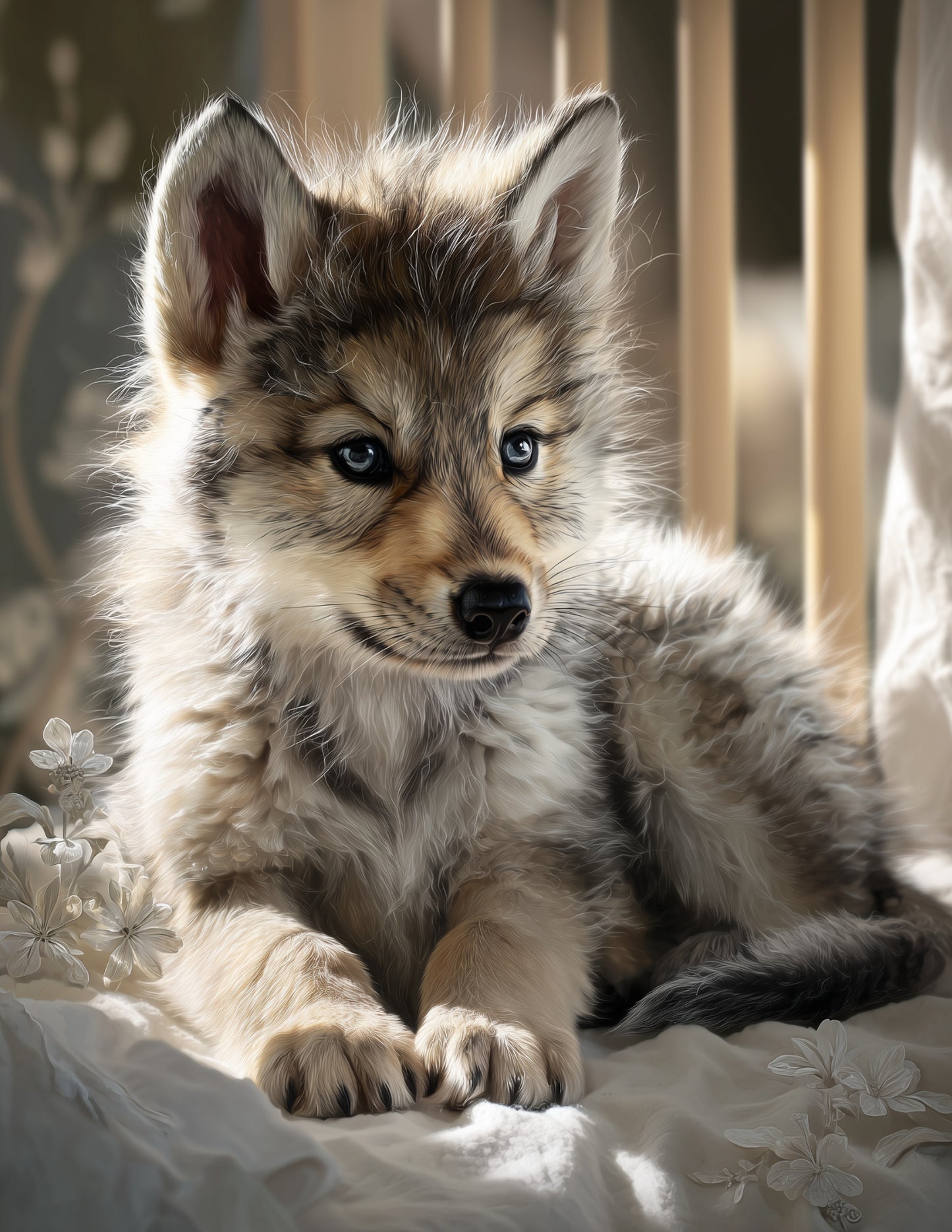 Wolf — Nursery Art, Calm Hues Digital Wall Art, 3 Sizes Included, Nursery Decor