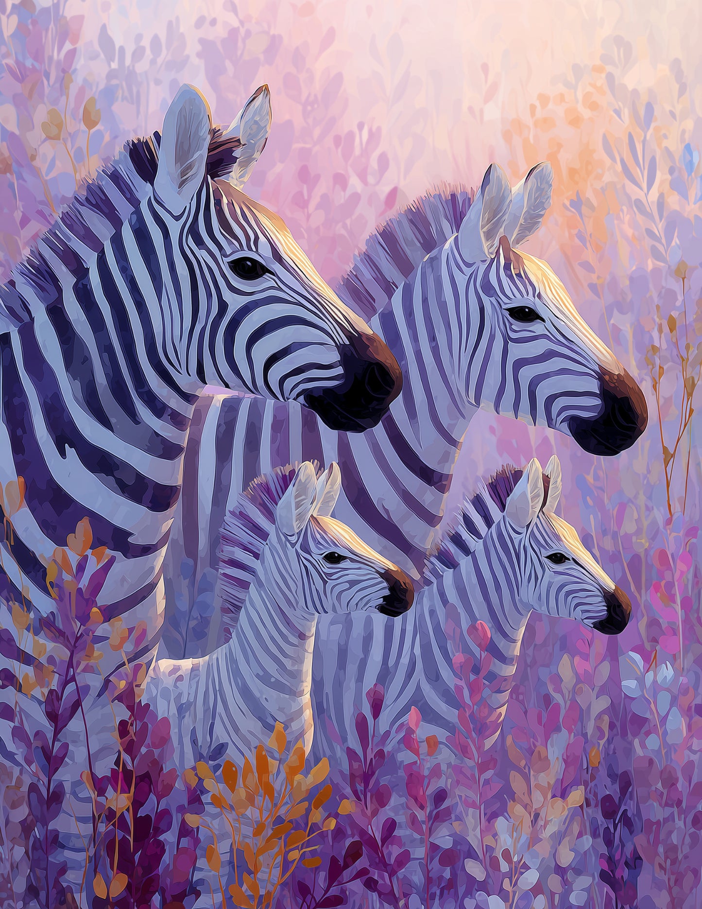 Zebra — Nursery Herd Art, Calm Hues Digital Wall Art, 3 Sizes Included, Nursery Decor