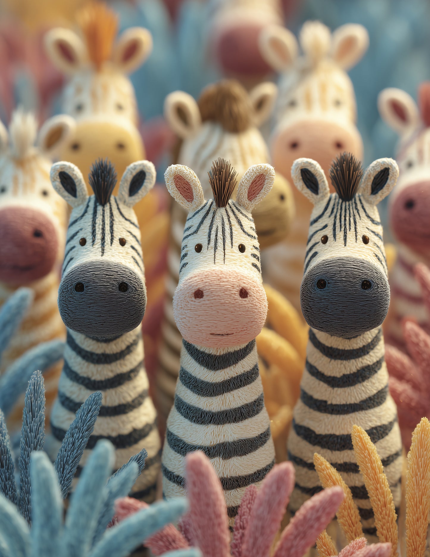 Zebra — Nursery Herd Art, Warm Tones Digital Wall Art, 3 Sizes Included, Nursery Decor