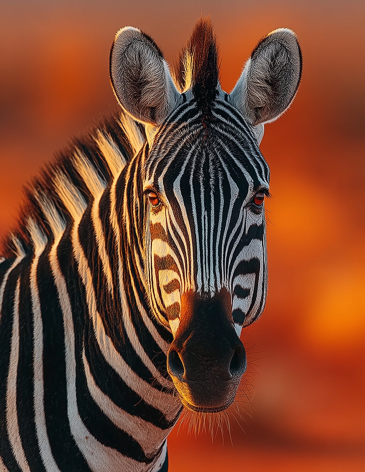 Zebra — Realistic Art, Soft Contrast Digital Wall Art, 3 Sizes Included, Living Room Decor