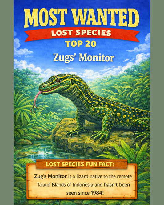 Zugs’ Monitor — Lost Species Art, Most Wanted Top 20, 3 Sizes Included, Living Room Decor